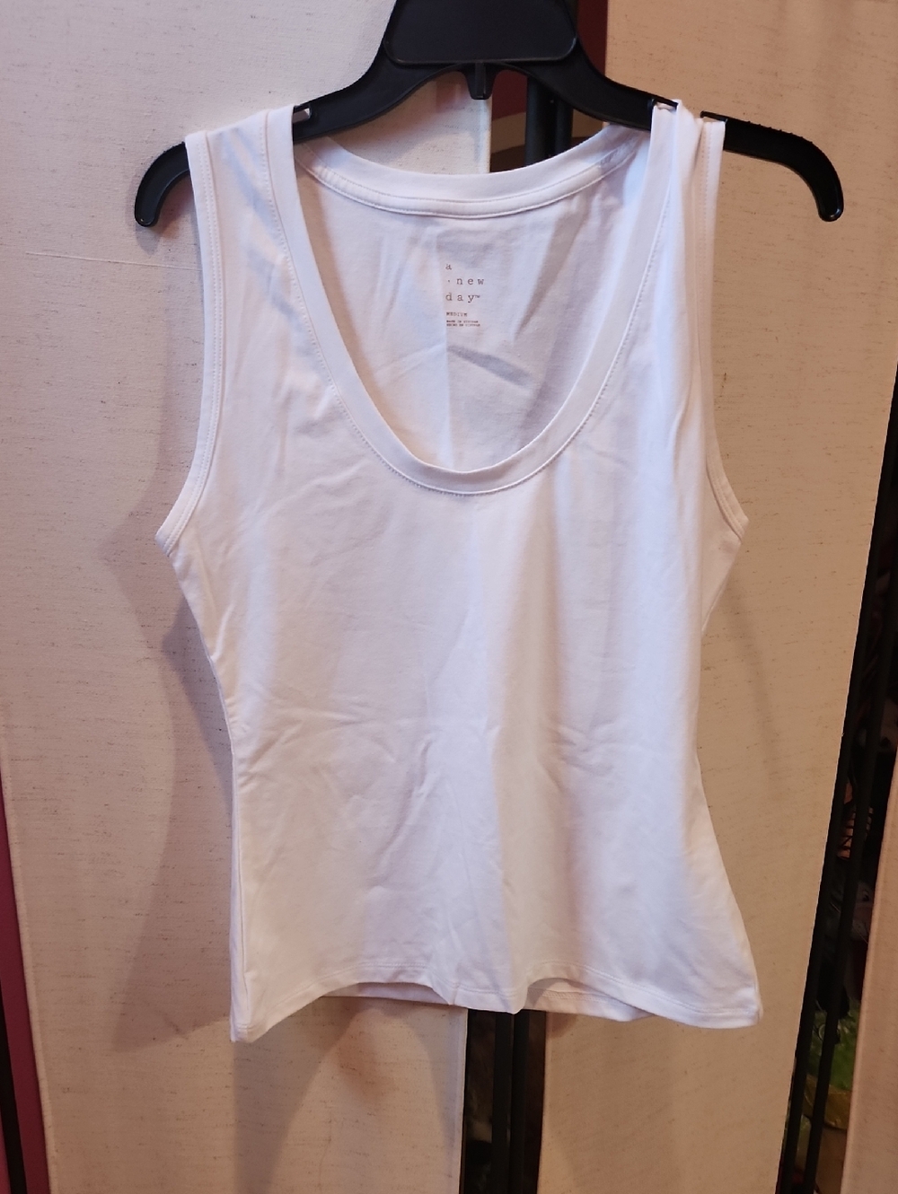 a new day White Scoop Neck Tank